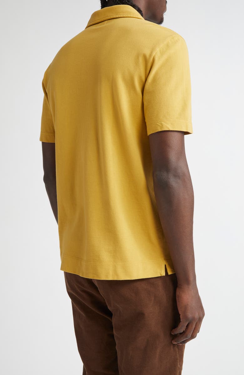 Massimo Alba Aruba Cotton Piqué Polo, Alternate, color, Mostarda