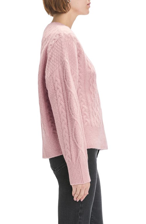 Favorite Daughter The Oversize Merino Wool & Cashmere Blend Sweater In Pink