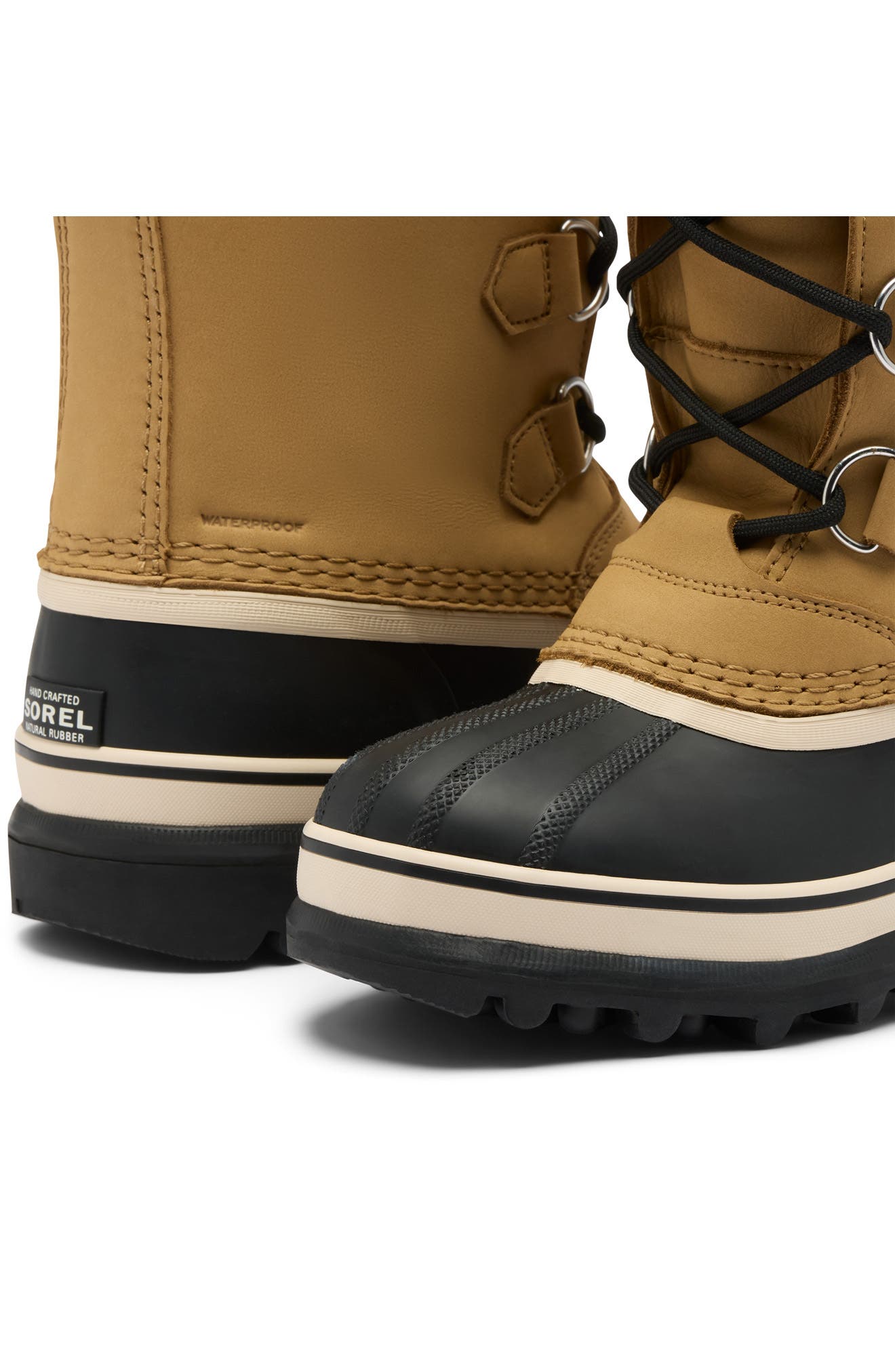Kids' Caribou™ WP Waterproof Boot, Alternate, color, CARIBOU BUFF/ BLACK