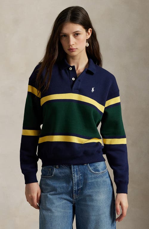 Polo Ralph Lauren Striped Cotton-blend Polo Shirt In Multi