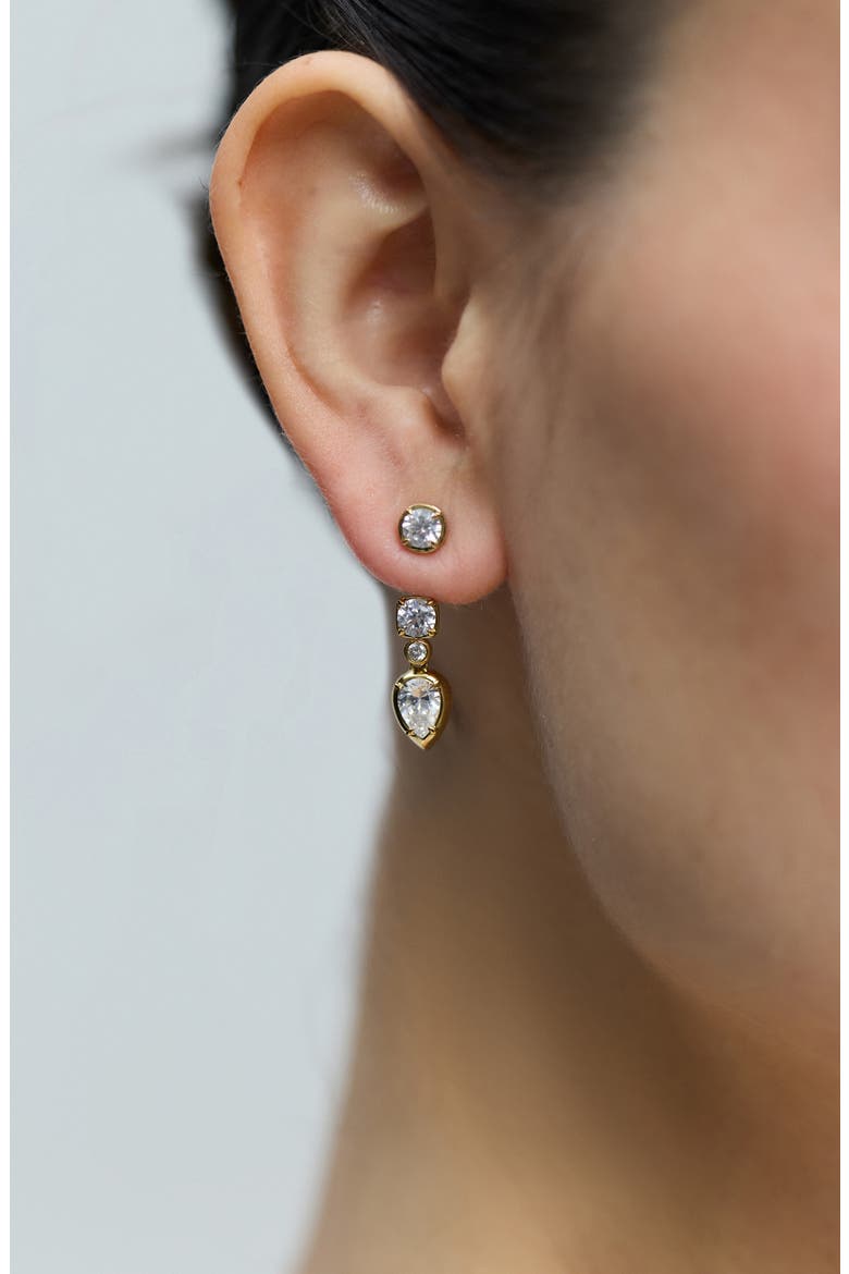 Delancey Front/Back Earrings, Alternate, color, GOLD