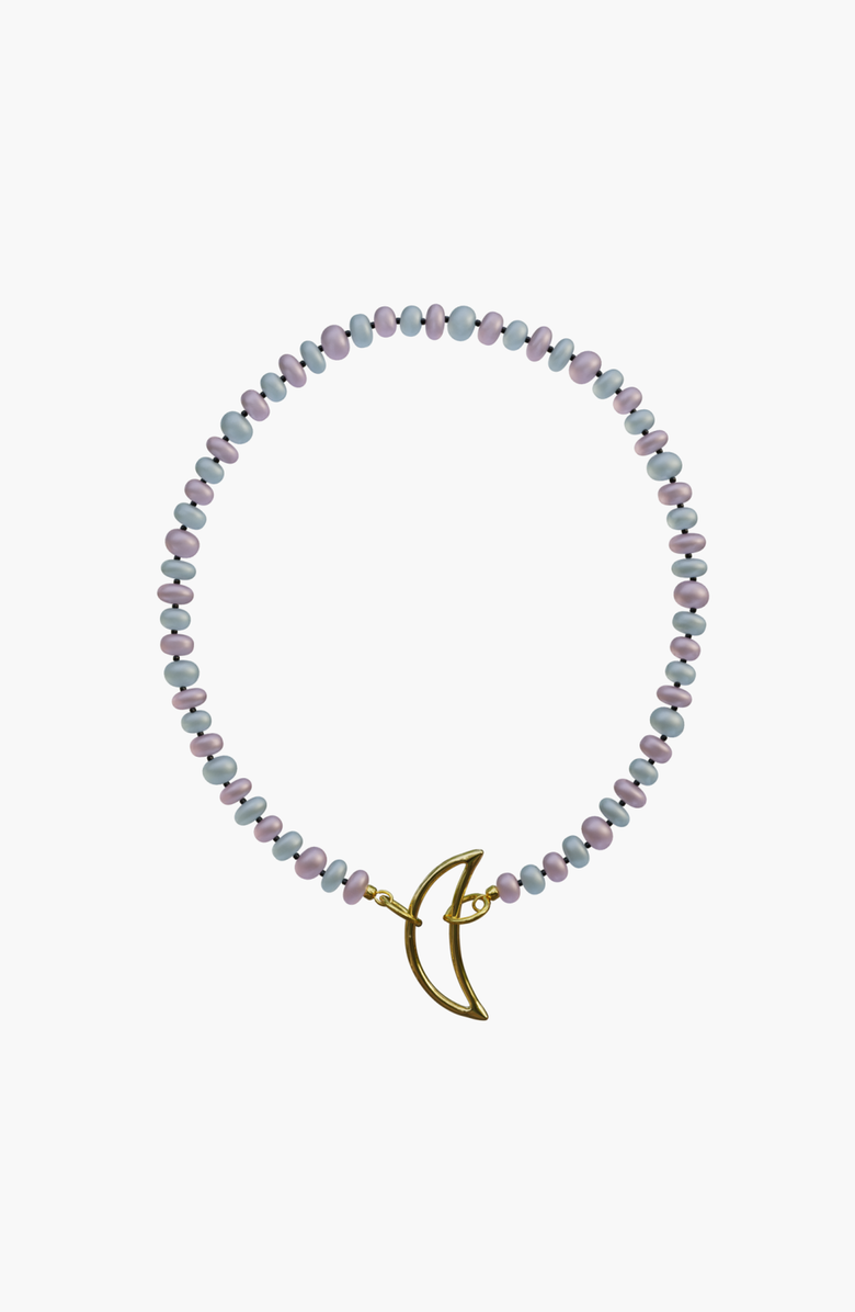 Spicy Dan Luna Necklace, Main, color, Blue/Pink