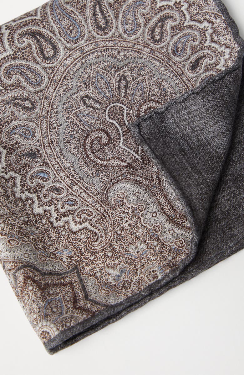 Brunello Cucinelli Silk pocket square, Alternate, color,