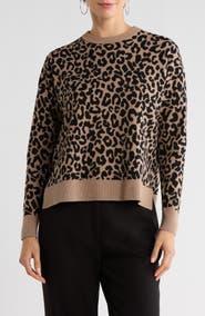 NORDSTROM RACK Patterned Crewneck Sweater