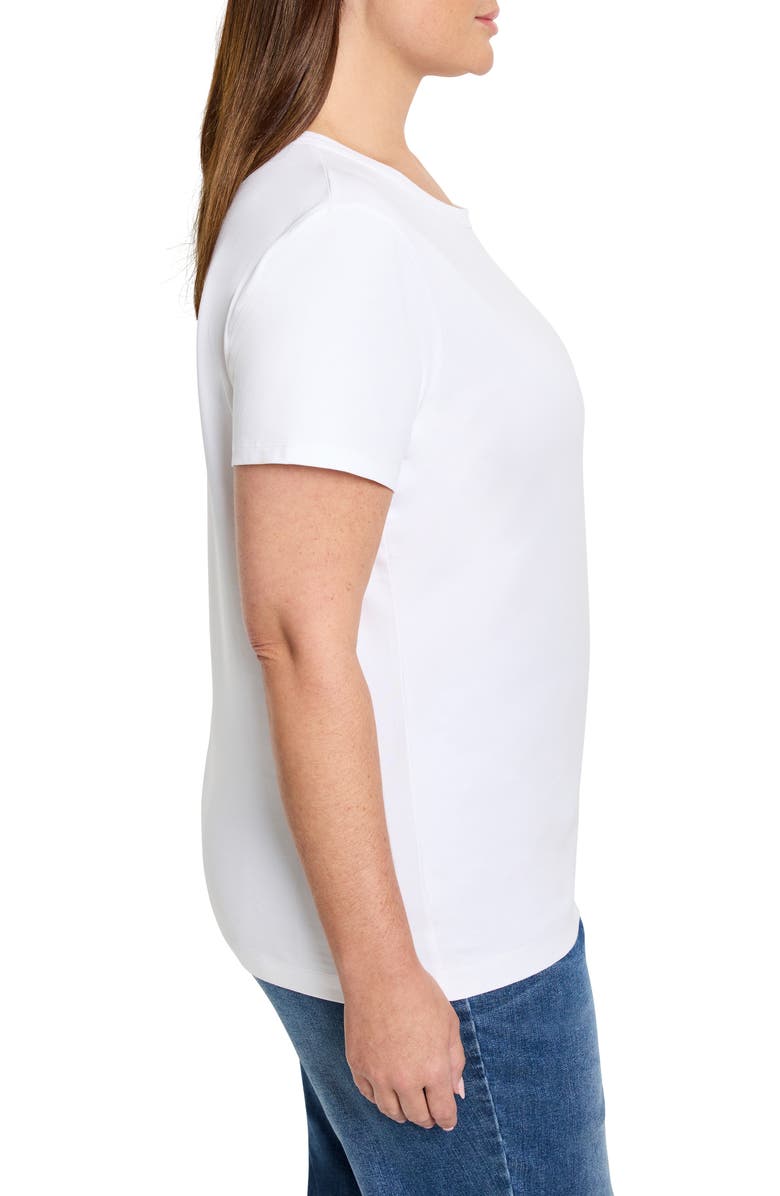 NIC+ZOE Perfect Crewneck T-Shirt, Alternate, color, Paper White