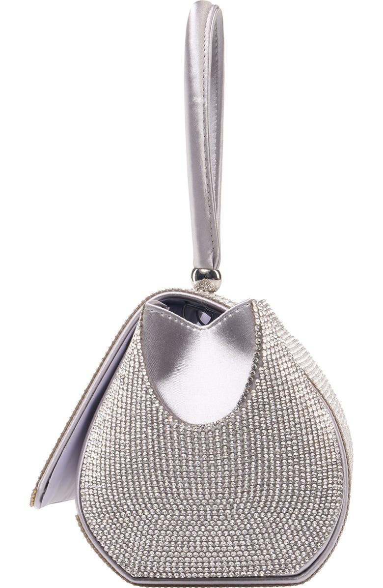 LADY COUTURE Architectural Rhinestone Evening Bag, Alternate, color, Silver