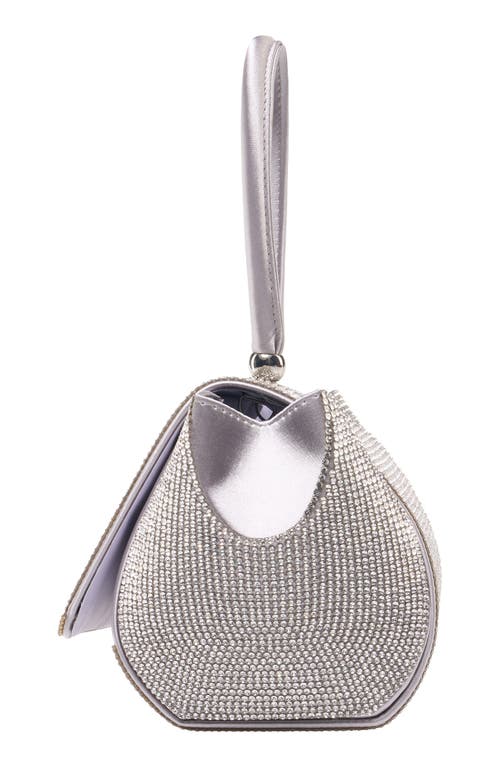 Lady Couture Architectural Rhinestone Evening Bag In Silver