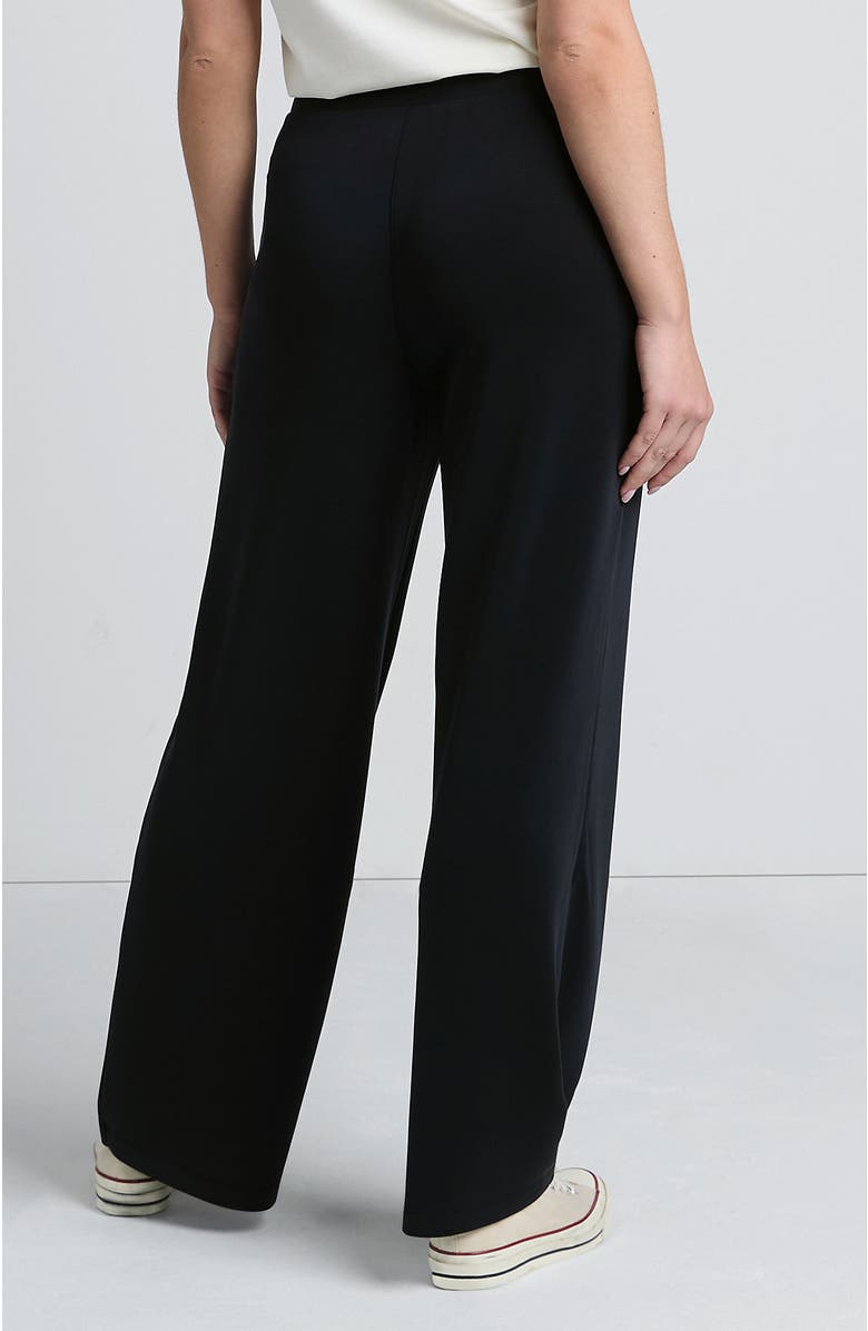 Lands' End Cupro Knit Mid Rise Wide Leg Pants, Alternate, color,
