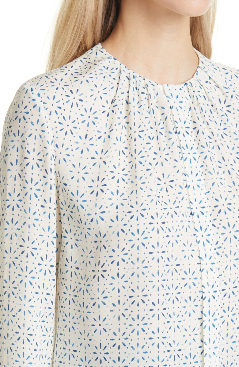 BOSS Banora Print Silk Blouse, Alternate, color, 