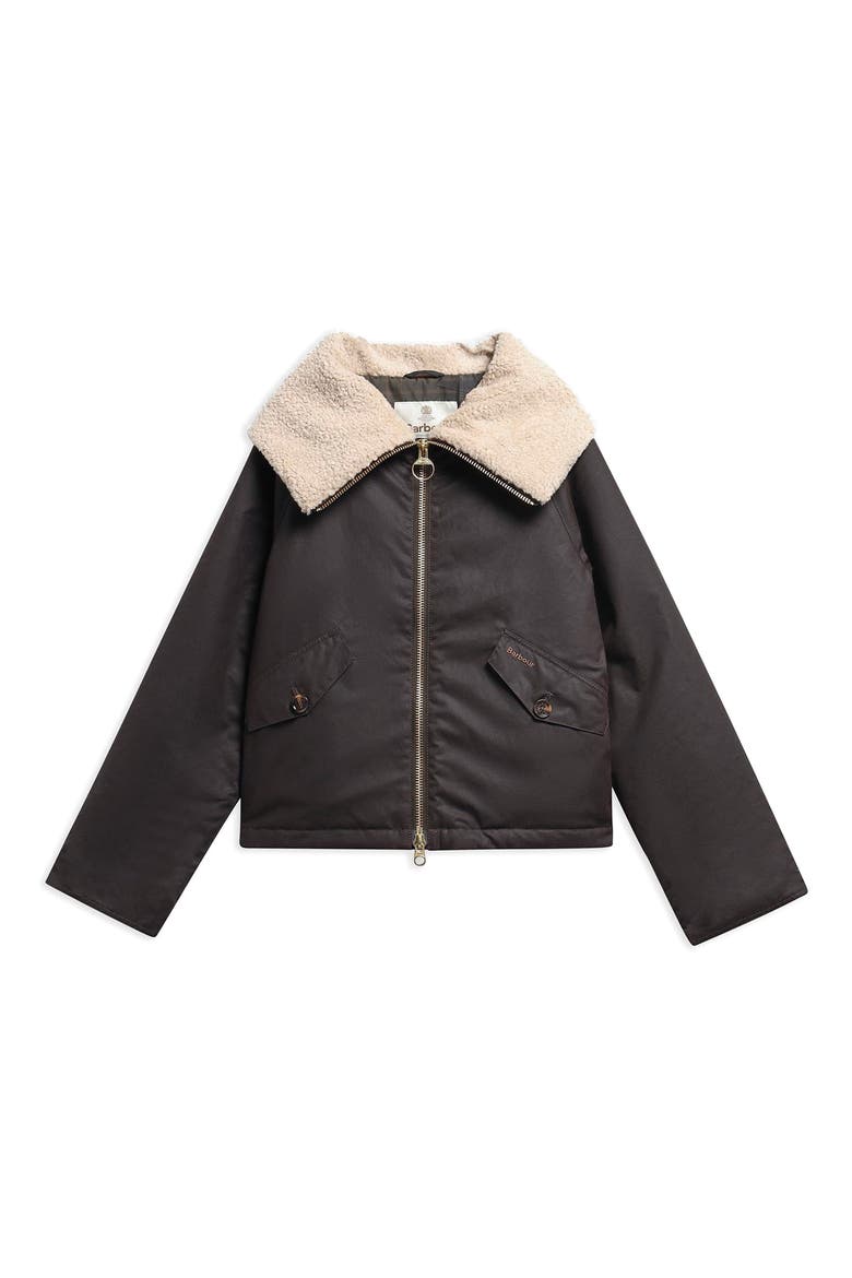 Mary Waxed Cotton Jacket with Faux Fur Collar, Alternate, color, RUSTIC/ SHADOW CLASSIC