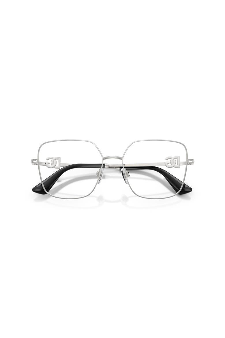 56mm Square optical glasses, Alternate, color, Silver