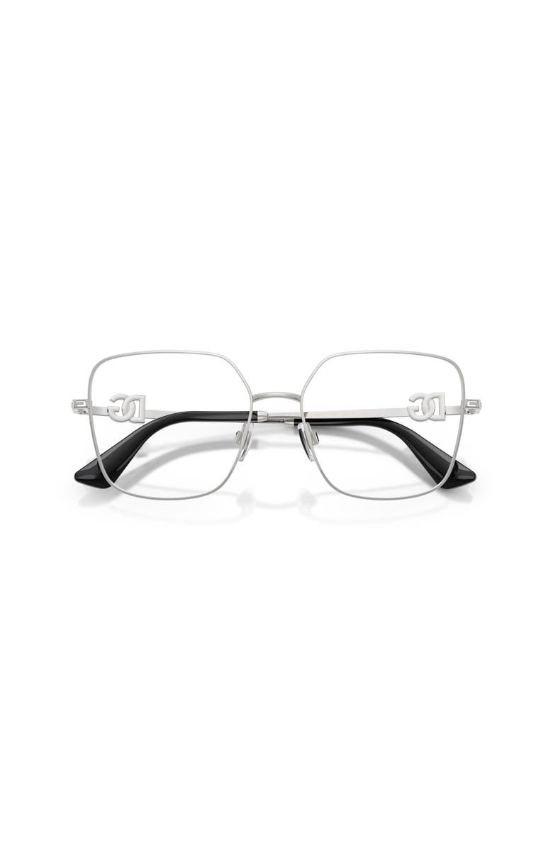 Dolce&Gabbana 56mm Square optical glasses, Alternate, color, Silver