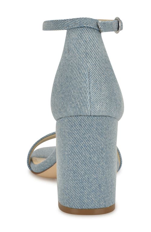 Nine West Toniann Ankle Strap Sandal In Light Blue