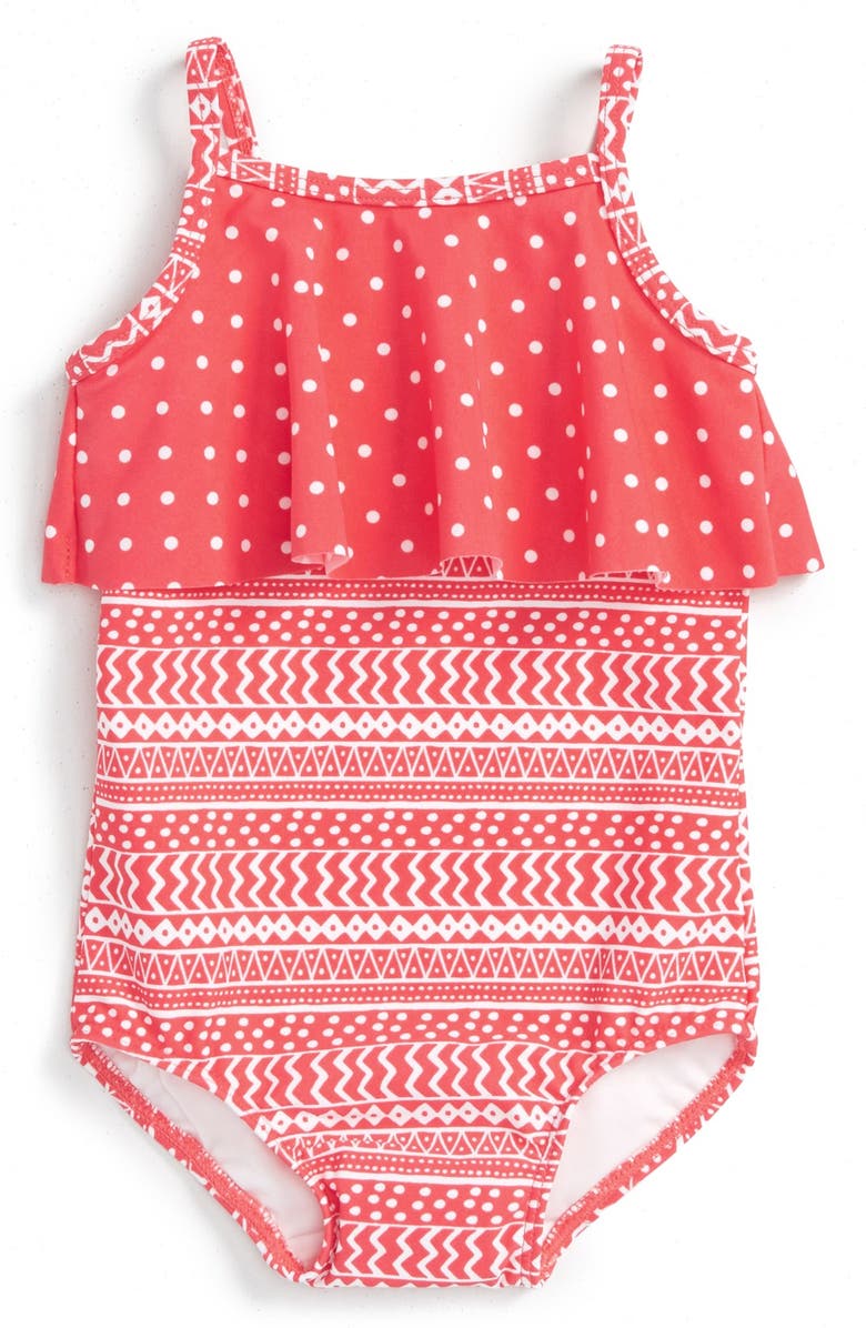 Tucker + Tate Ruffle One-Piece Swimsuit, Main, color,