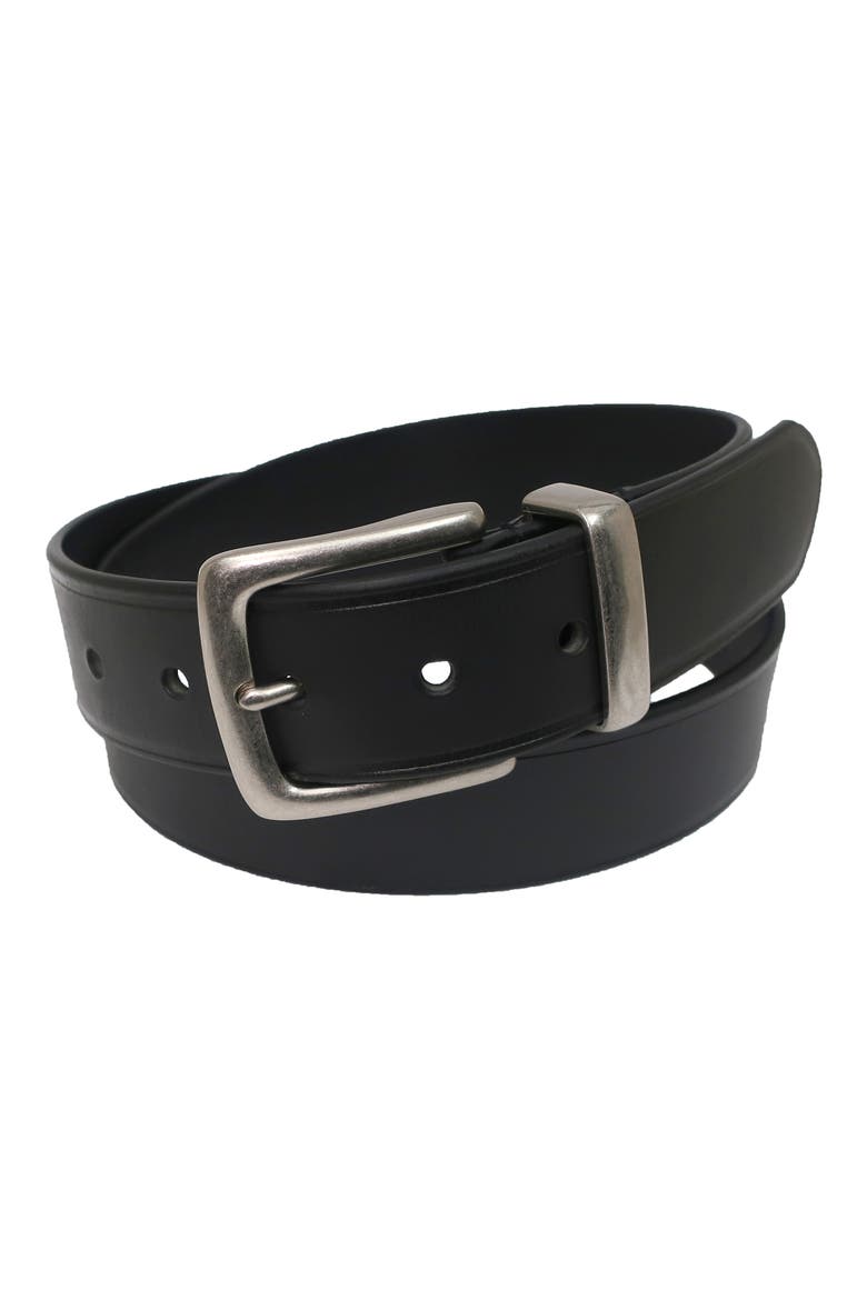 Leather Belt, Main, color, BLACK