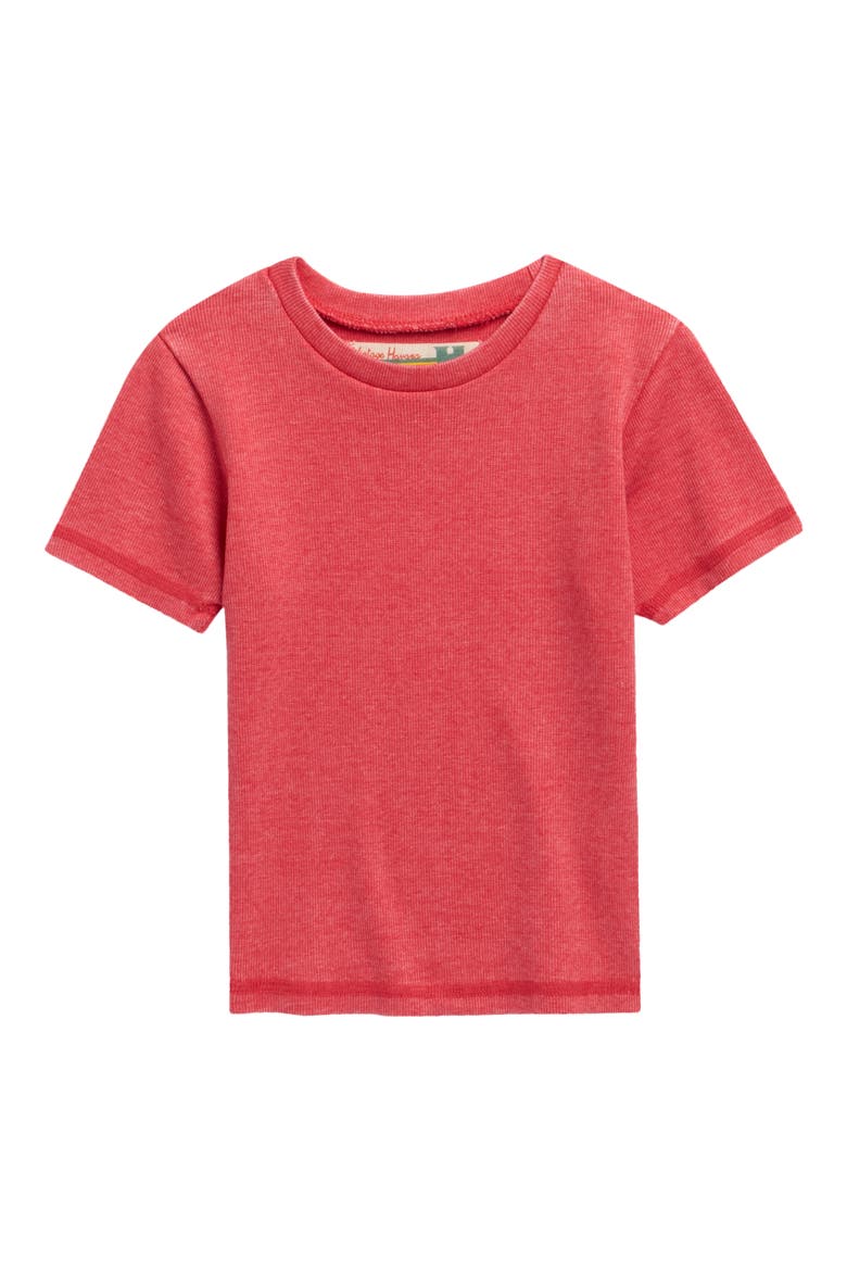 Kids' Rib Knit T-Shirt, Main, color, RED