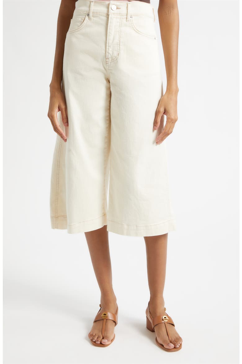 Marlowe High Waist Culotte Jeans, Main, color, ECRU