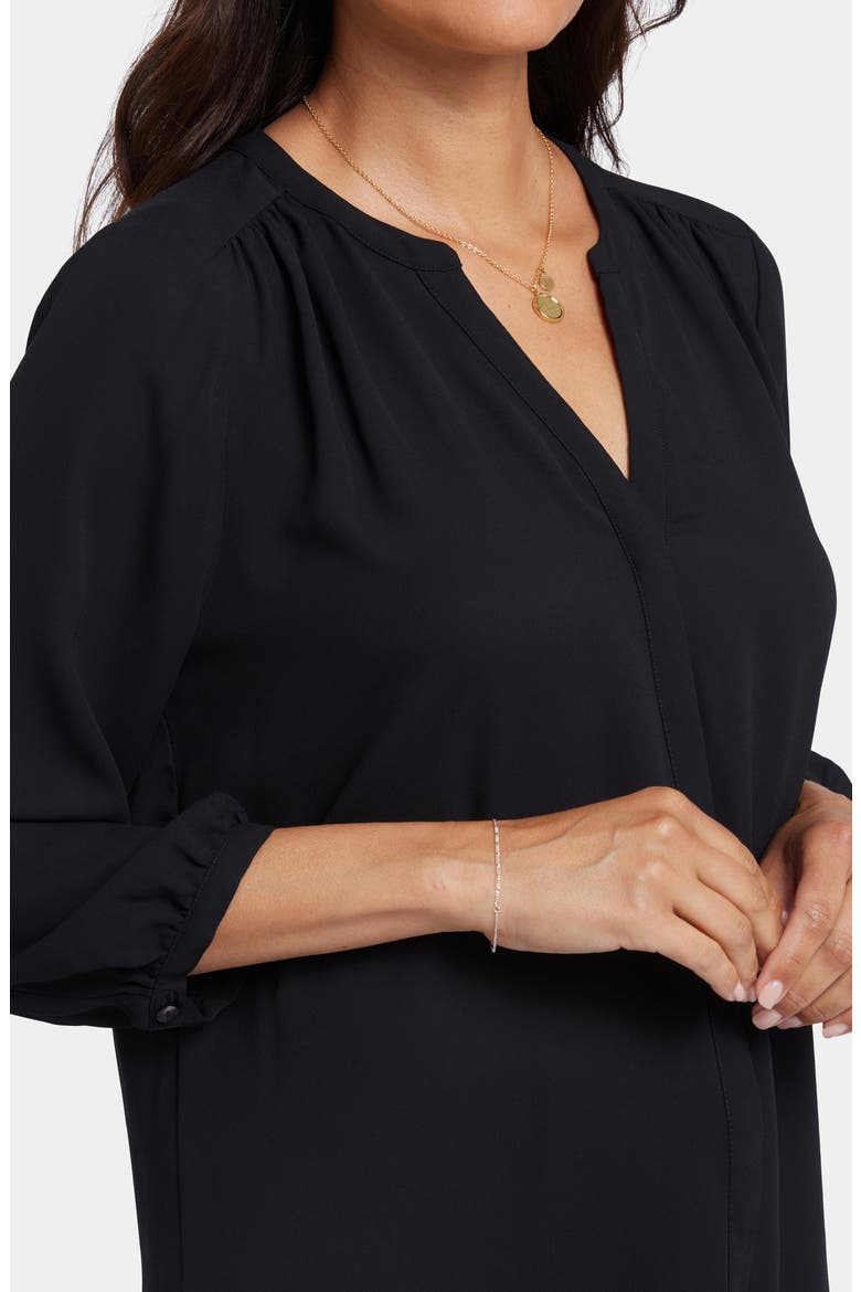 Pintuck Blouse, Alternate, color, BLACK