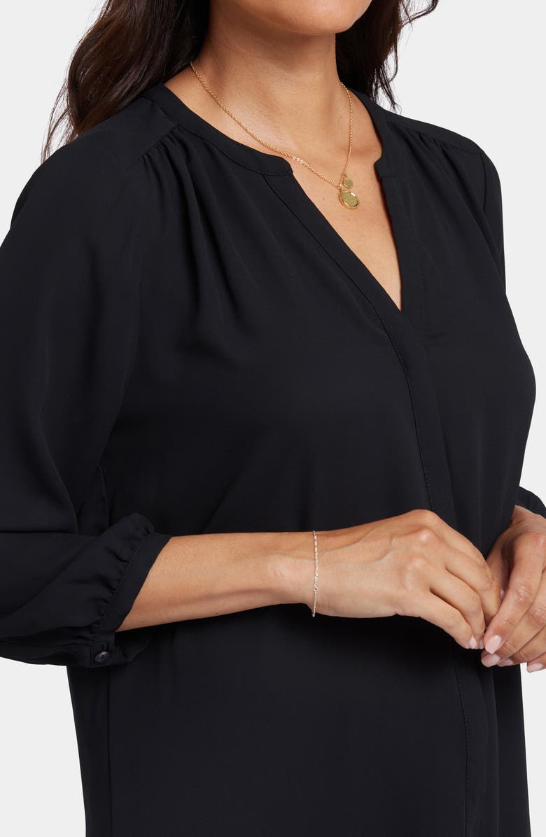 NYDJ Pintuck Blouse, Alternate, color, Black