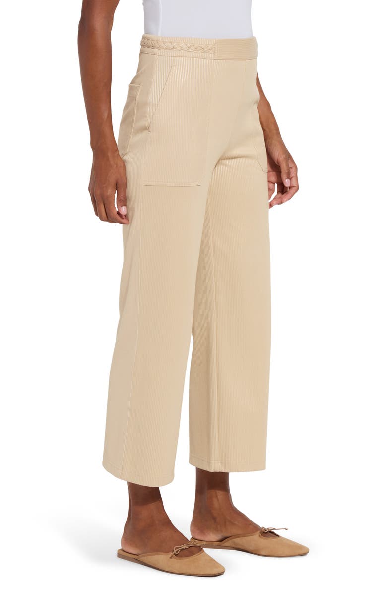 Lysse Hayes Braided Crop Wide Leg Pants, Alternate, color, Raffia Sheen Line