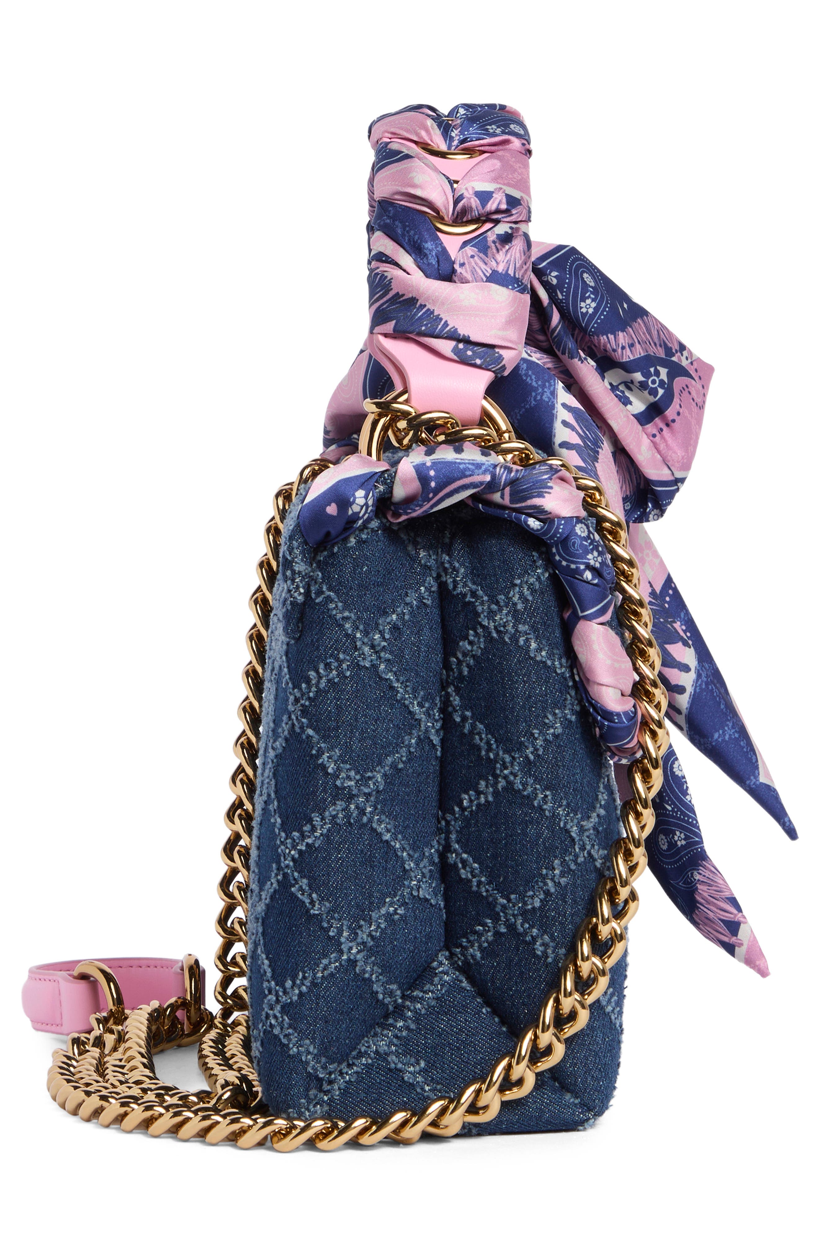 KG Kurt Geiger Brixton Scarf Shoulder Bag, Alternate, color, Navy