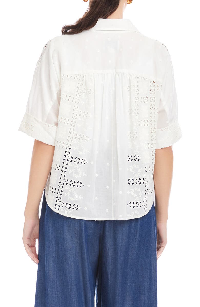 FIFTEEN TWENTY Alisa Eyelet Shirt, Alternate, color, White