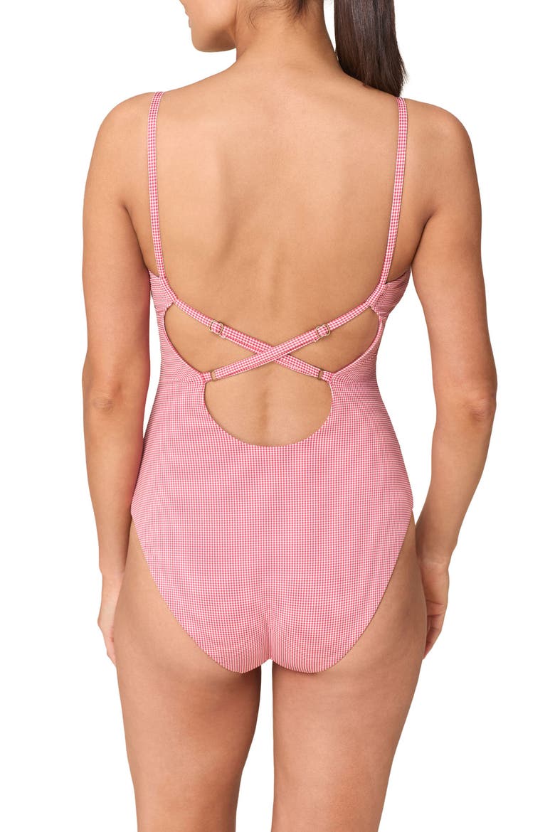 The Jetties One-Piece Swimsuit, Alternate, color, STRAWBERRY