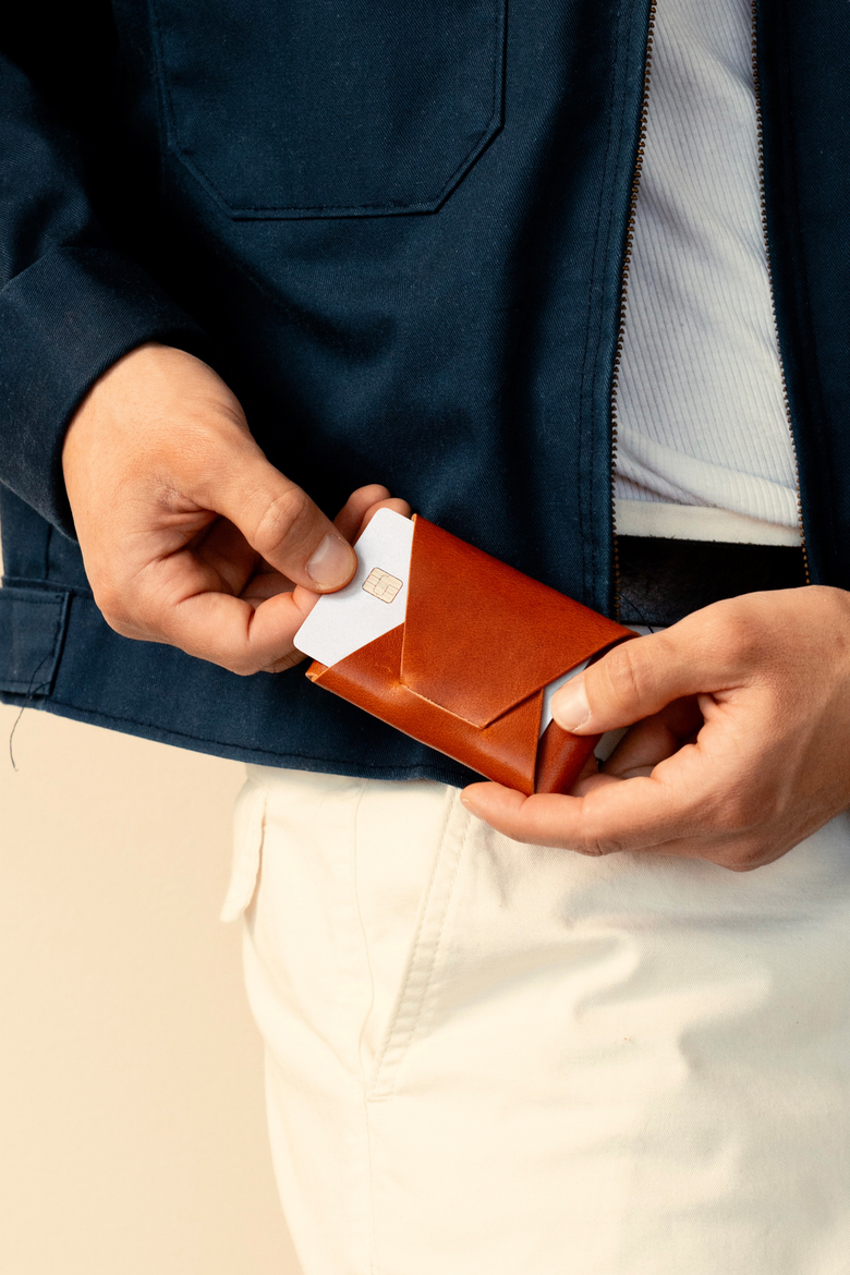 The Companion Origami Pocket Wallet, Alternate, color, English Tan
