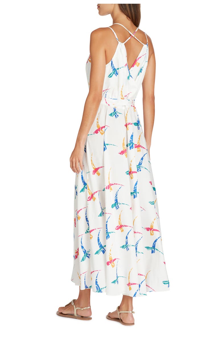 VALIMARE Amelia Maxi Wrap Crepe de Chine Cover-up Dress, Alternate, color, Off White