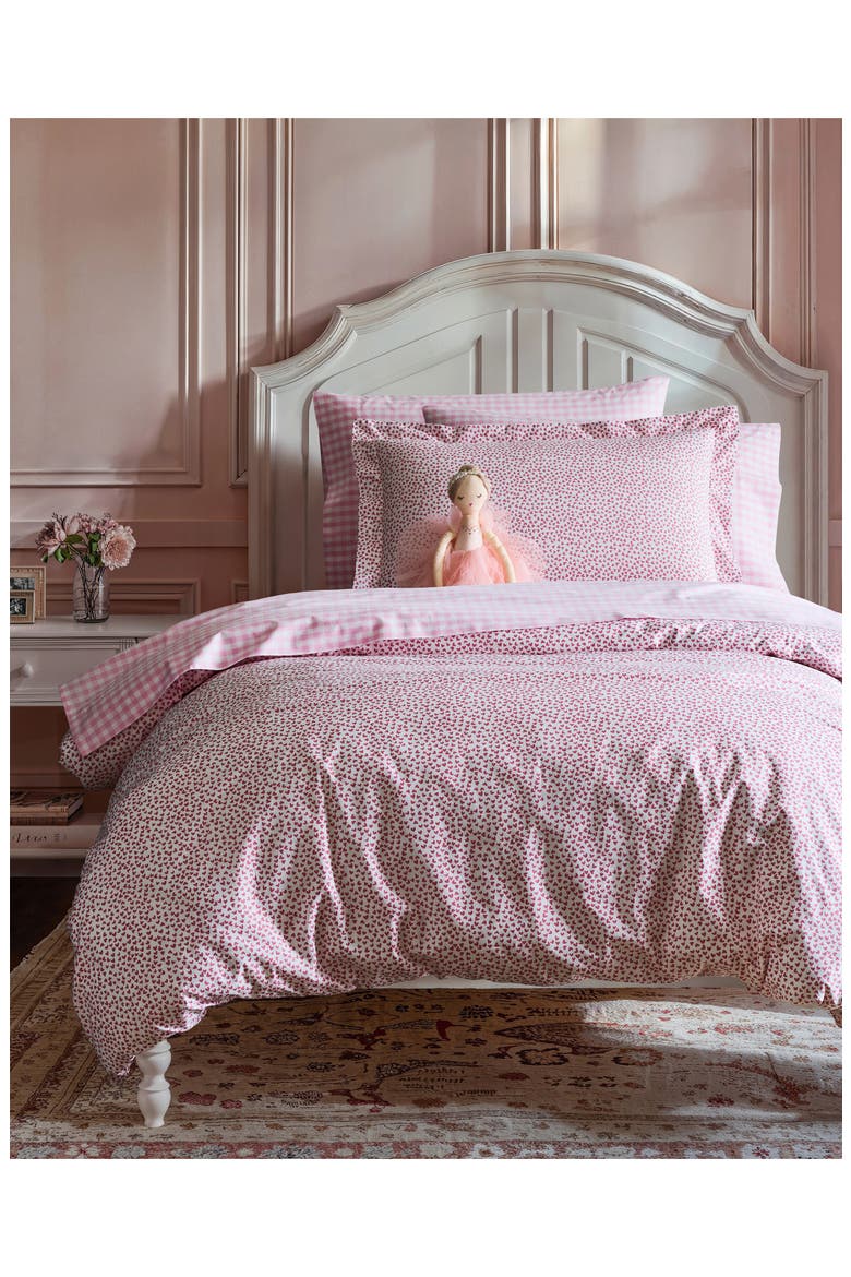 Signature Collection Sweethearts Duvet Cover & Shams Set, Alternate, color, PINK