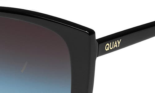 Quay Ever After 58mm Gradient Square Sunglasses In Black