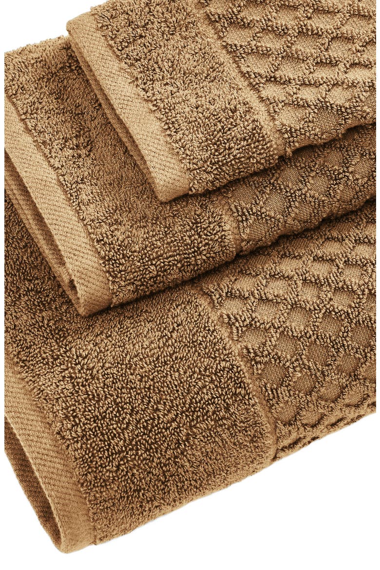 Diamond Waffle Texture 6-Piece Towel Set, Alternate, color, MOCHA