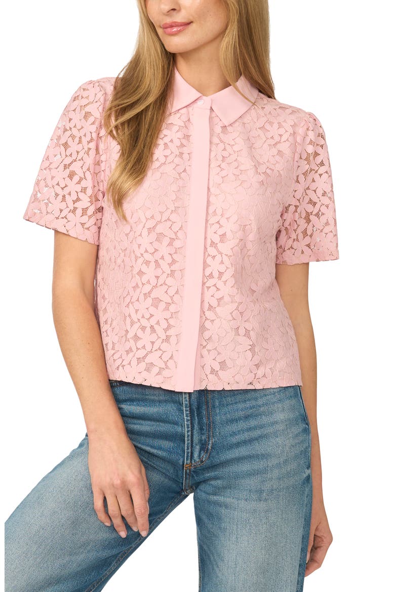 Hidden Placket Shirt, Main, color, CAMEO BLUSH