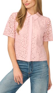 CeCe Hidden Placket Shirt