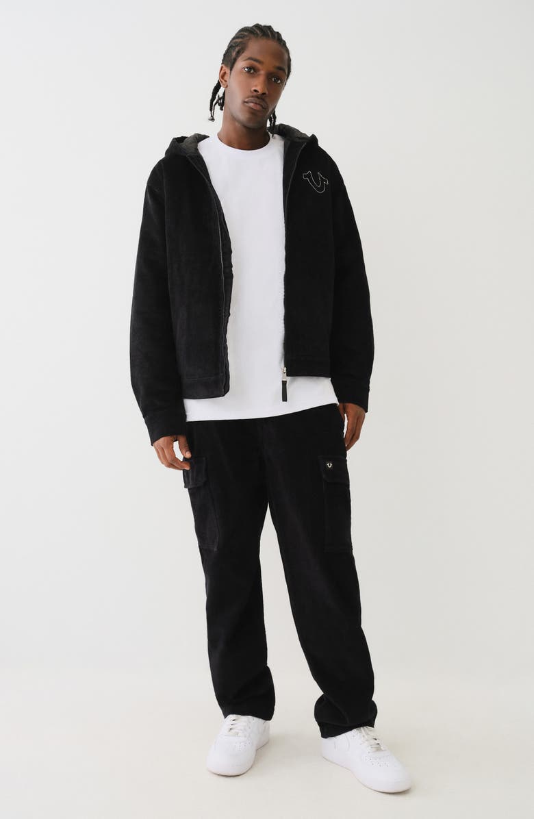 True Religion Vintage Hooded Cotton Corduroy Jacket, Alternate, color,