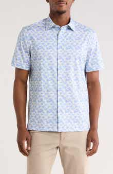 Bugatchi Short Sleeve Woven Button-Up Shirt