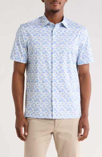 Bugatchi Short Sleeve Woven Button-Up Shirt