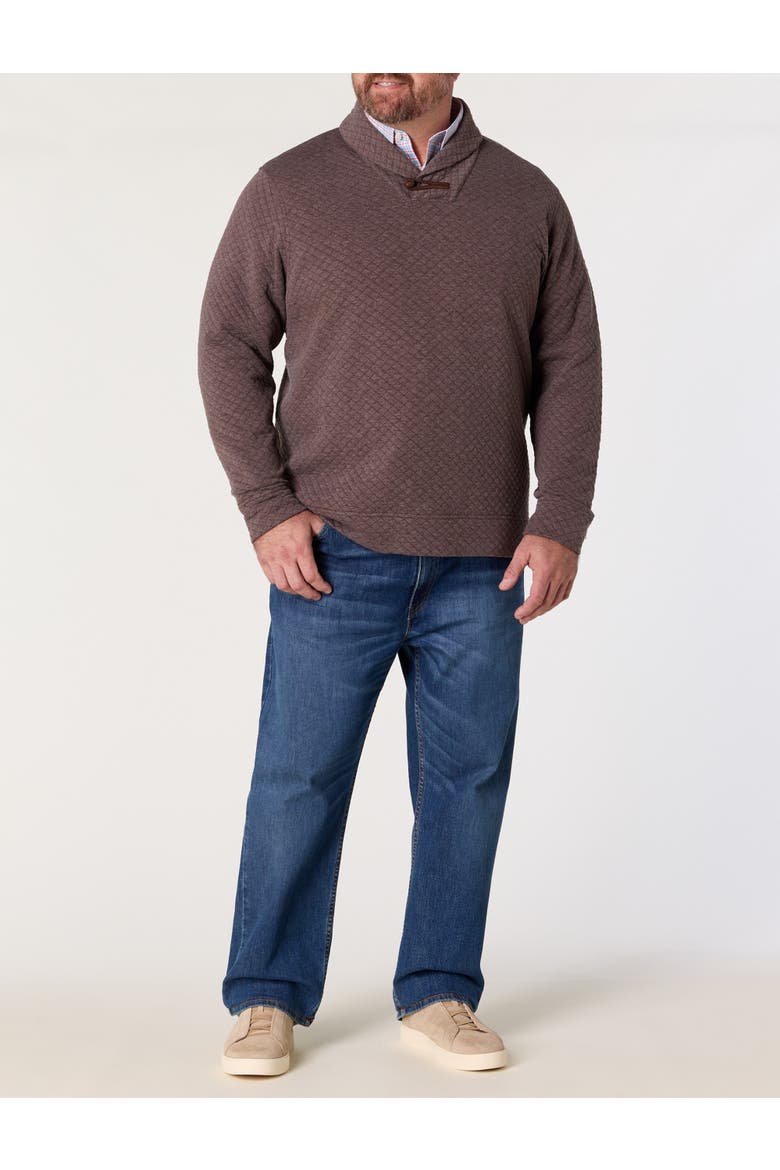 Big & Tall Quilted Sweatshirt, Alternate, color, BROWN