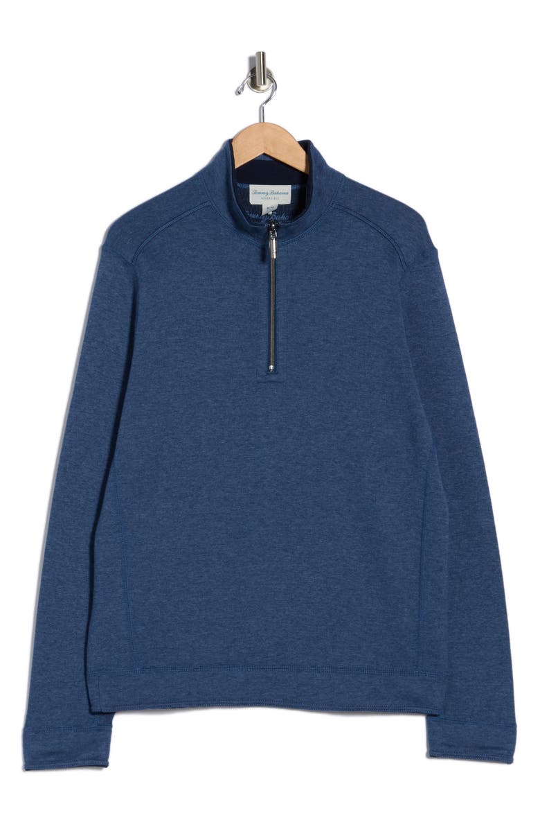 Tommy Bahama New Flip Coast Half Zip Pullover, Alternate, color, Blue Note