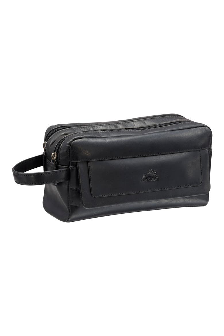Two-Compartment Toiletry Bag, Alternate, color, BLACK