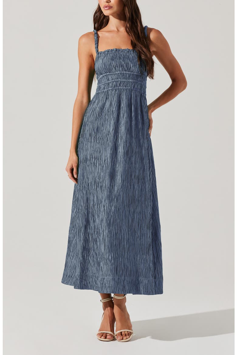 Neelam Shirred Maxi Dress, Alternate, color, BLUE