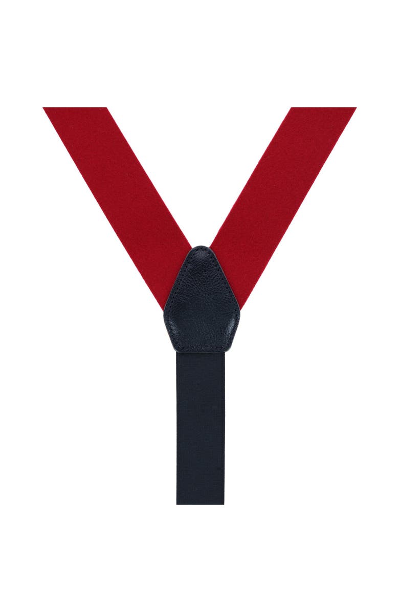 Trafalgar Kenton Felt Wool Convertible Suspenders, Alternate, color, Red