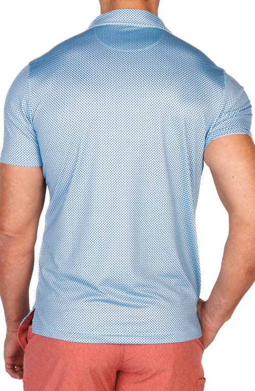 Tailorbyrd Mini Dots Performance Golf Polo In Blue