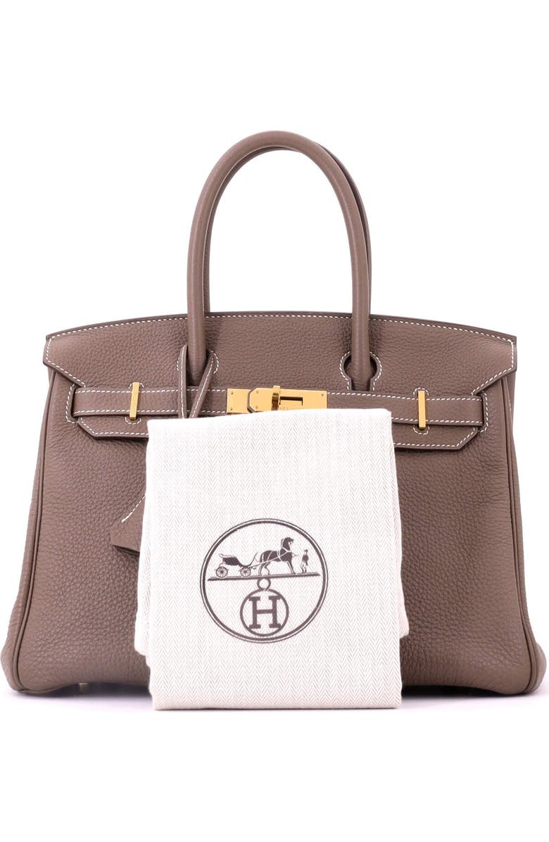 Pre-Owned Hermes Birkin Handbag Grey Togo with Gold Hardware 30, Alternate, color, Etoupe