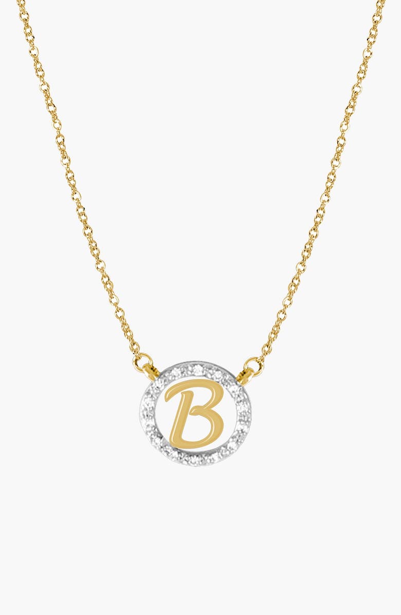 Jane Basch Designs Diamond Pavé Initial Pendant Necklace, Main, color,