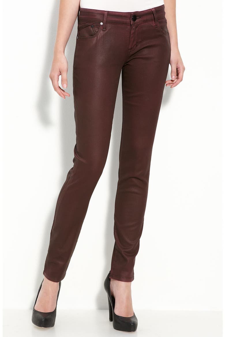 'Keira' Mid Rise Skinny Jeans, Alternate, color, BLACK CABERNET