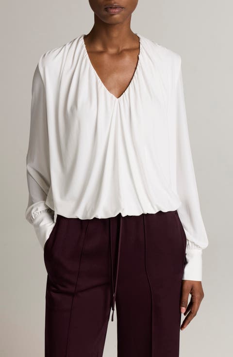 V-Neck Bubble Top