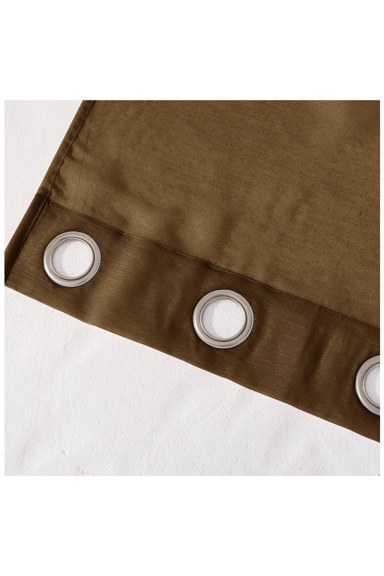 Set of 2 Sheer Curtain Panels, Alternate, color, CHOCOLATE