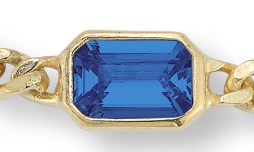 Chloe & Madison Chloe And Madison Cubic Zirconia Curb Bracelet In Gold