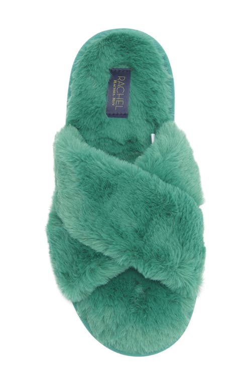 Rachel Roy Cardi Faux Fur Slipper In Green